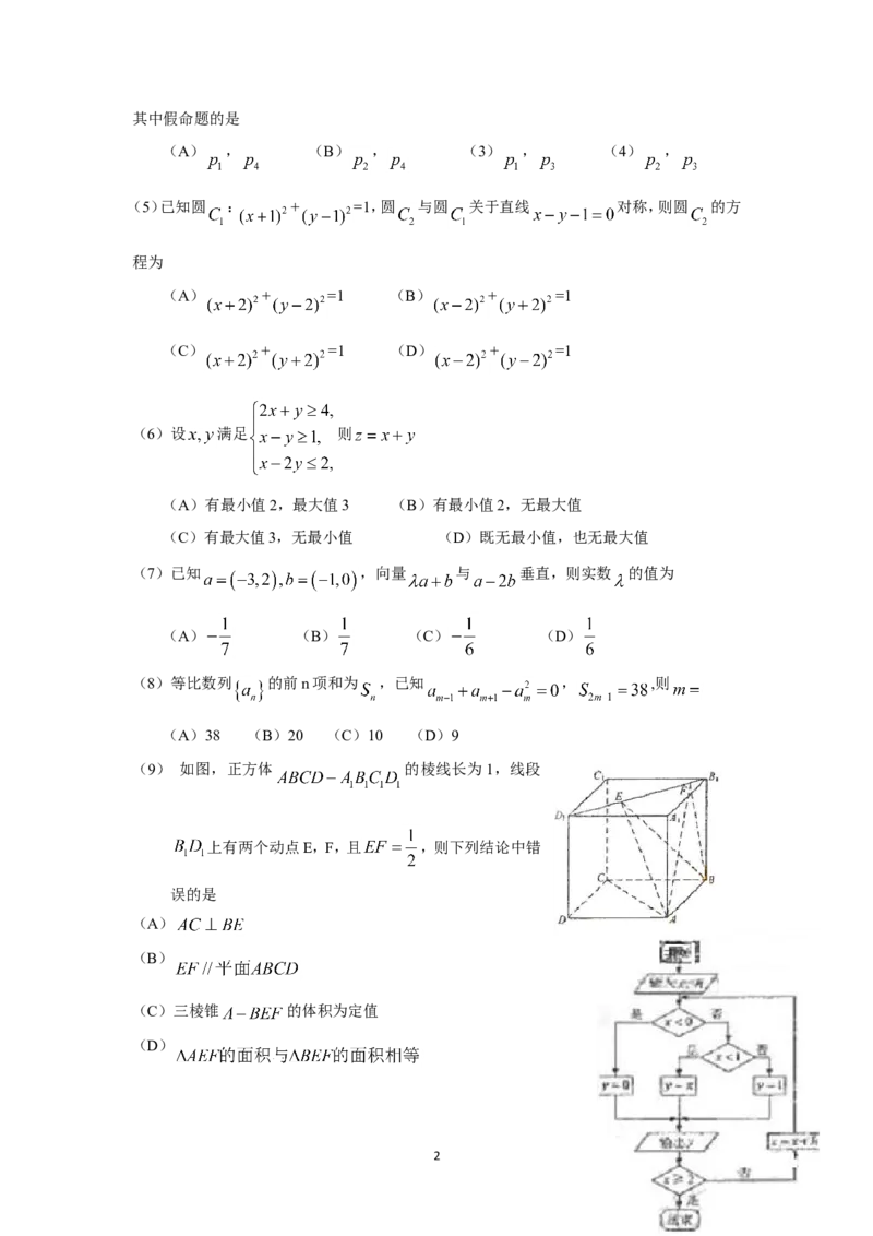 《2009年海南省高考文科数学试题及答案_高考一二三轮复习_数学_2027年高考数学专项复习更新中_2008年-2026年数学高考真题-G427_2008-2020年高考_2008-2020年_地方卷_地方卷高考文科数学》第2页预览