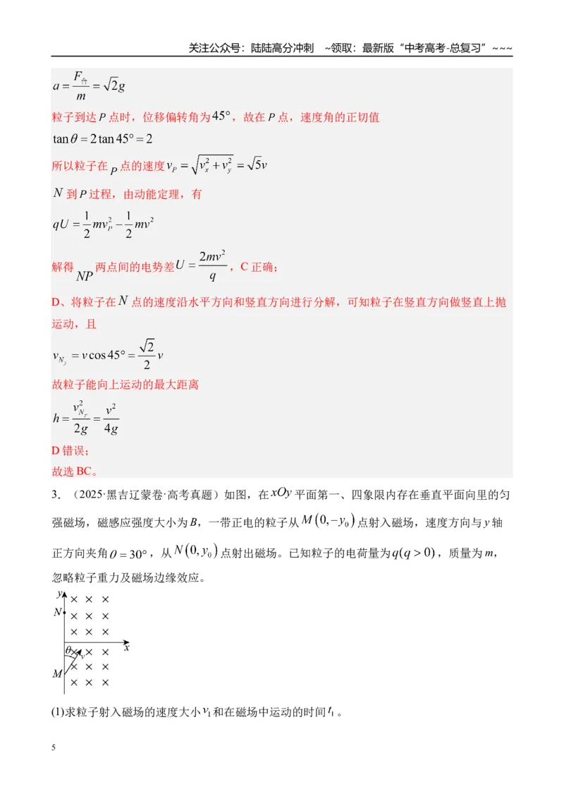 《第56讲带电粒子在复合场中的运动-（练习）（教师版）_04-物理-高考总复习_一轮复习_2026年-物理高考一轮复习_2026年高考物理一轮复习精讲精练-G367_资料》第5页预览