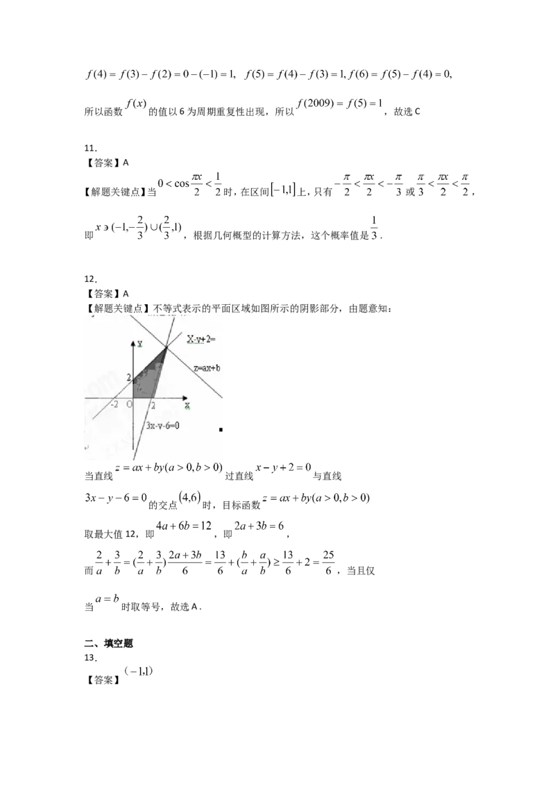 《2009年山东省高考数学试卷(理科)word版试卷及解析_高考一二三轮复习_数学_2027年高考数学专项复习更新中_2008年-2026年数学高考真题-G427_2008-2020年高考_2008-2020年_地方卷_山东理科数学08-19》第10页预览
