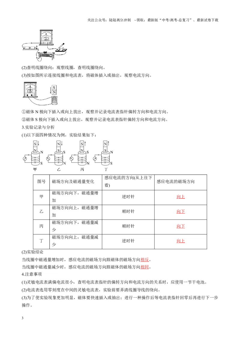 《第52讲三定则、一定律的综合应用（讲义）（教师版）_04-物理-高考总复习_一轮复习_2025年_2025年高考物理一轮复习讲义+练习+课件（新教材新高考）_第十二章电磁感应》第3页预览
