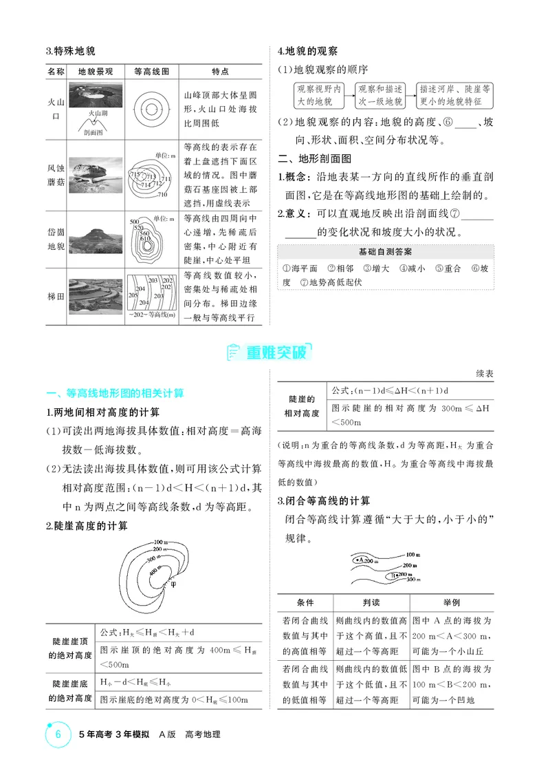 《1_第一章　地图与地理信息技术_2026版教学资源包_202653高考总复习A版_湖南版_2026版.湖南版.选考总复习.地理.5·3A版_第一章地图与地理信息技术_2_精讲册PDF》第6页预览