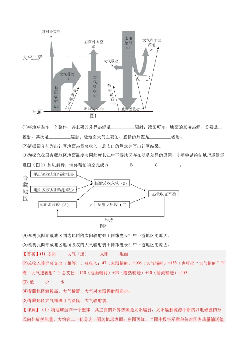 《专题09热量平衡原理（重难专练）（全国通用浙江专用）（教师版）_地理_2026年-地理高考专项复习_2026年高考地理重难点讲义专练（新高考通用）-G102(1)_2026版》第4页预览