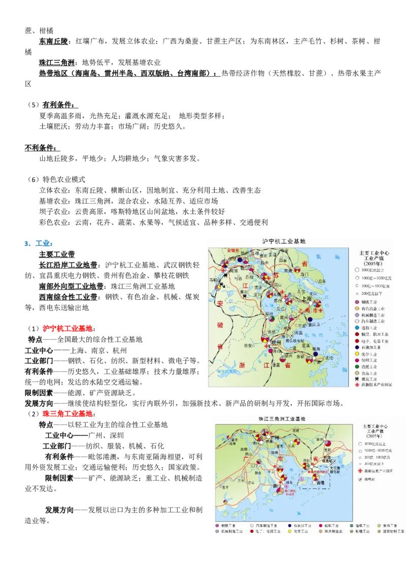 《2027届高考地理一轮复习知识梳理——南方地区_地理_2027年高考地理一轮_32027届高考地理一轮复习知识梳理（区域地理中国地理）》第4页预览