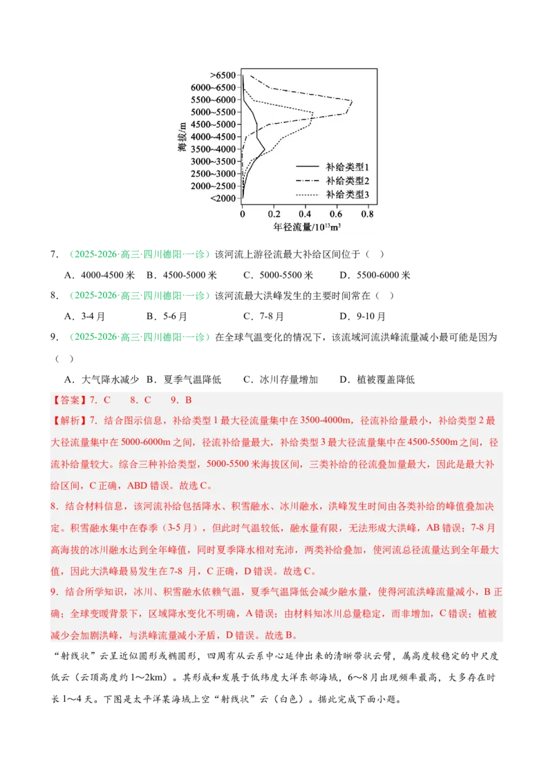 《专题05自然地理环境的整体性与差异性（含植被、土壤）（4大考点）（教师版）(1)_地理_2027年高考地理专项复习_2026年高考地理一模试题分类汇编（四川专用）-G175_2026版》第4页预览