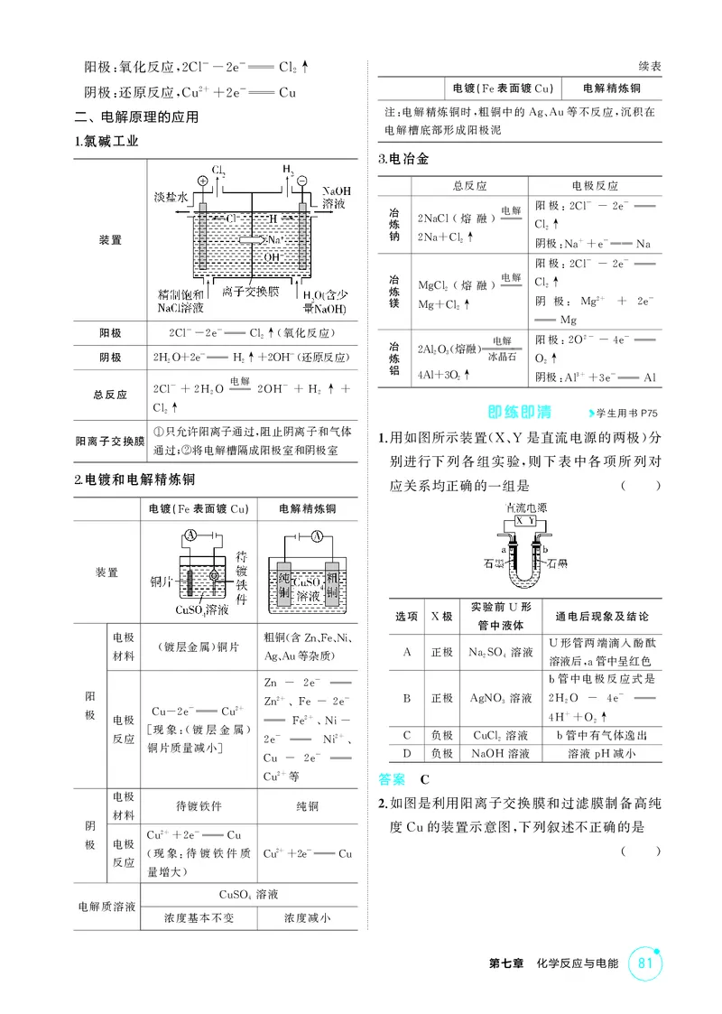 《1_第七章化学反应与电能精讲册_2026版教学资源包_202653高考总复习A版_江苏版_2026版.江苏版.选考总复习.化学.5·3A版_二、教师用书PDF_第七章化学反应与电能_1_专题资料包》第4页预览
