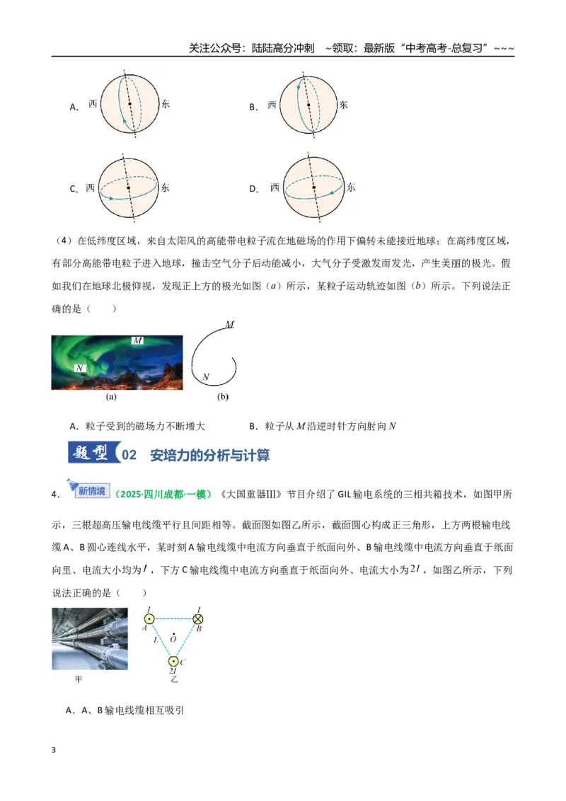 《第46讲磁场及其对电流的作用（专项训练）（全国通用）（学生版）_04-物理-高考总复习_一轮复习_2026年-物理高考一轮复习_2026年高考物理一轮复习讲义+练习+课件（新教材新高考）-G55》第3页预览