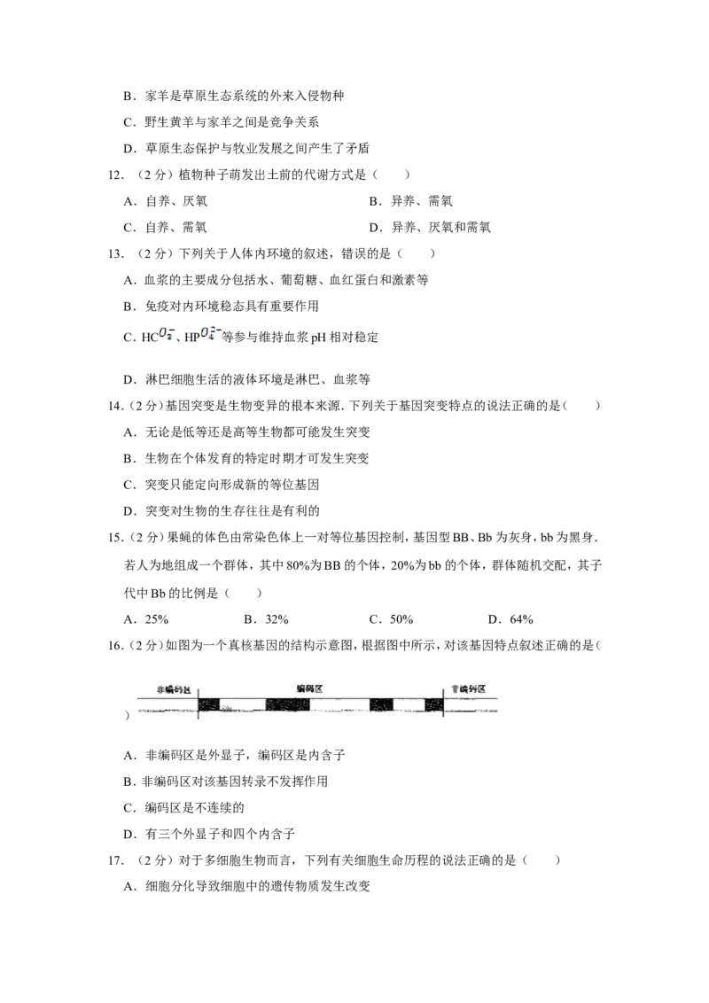 《2007年江苏省高考生物试卷(1)_高考一二三轮复习_生物_2027年高考生物专项_2008年-2026年生物高考真题-G427_2008-2020年高考_地方卷_江苏高考生物07-20_A4word版》第3页预览