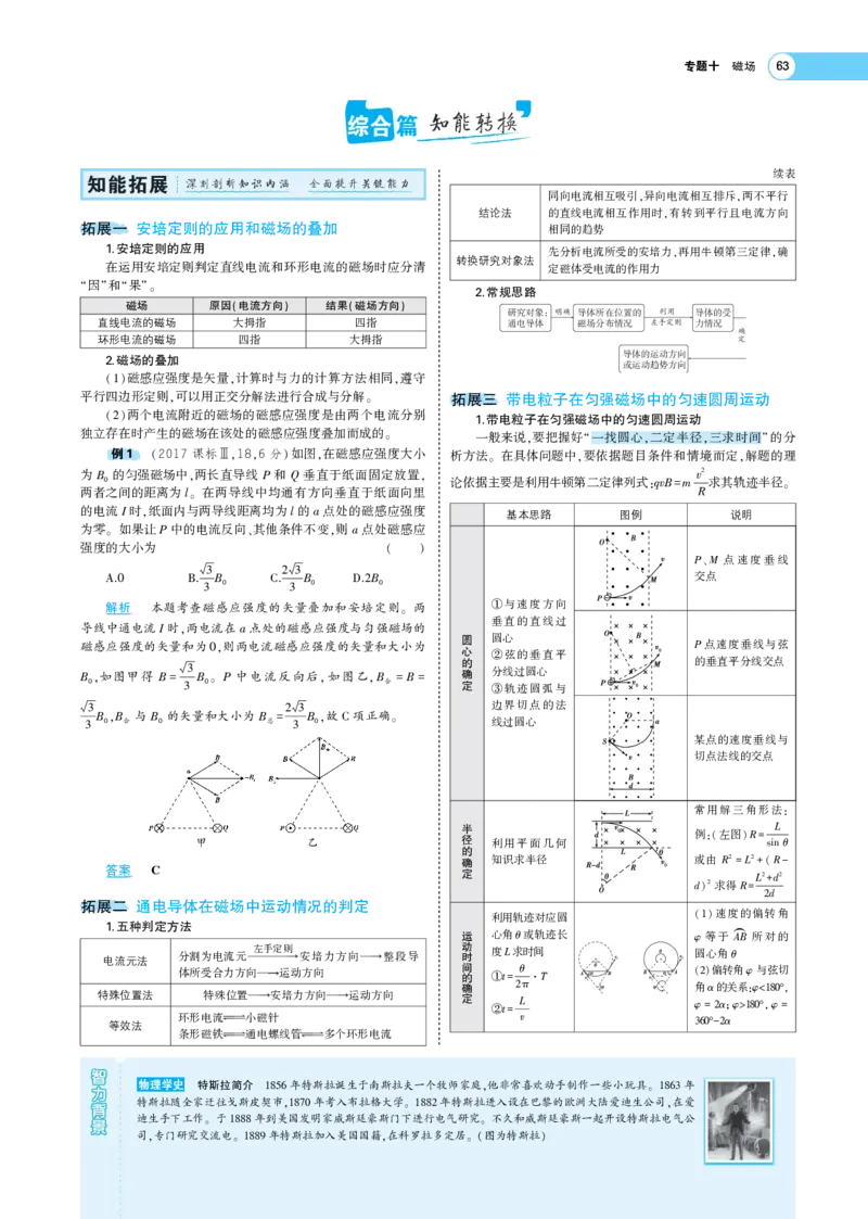 《1_专题考点精析_2023版教学资源包_2023版新高考版选考总复习物理5·3A版_10_专题十磁场_7_专题考点精析》第4页预览