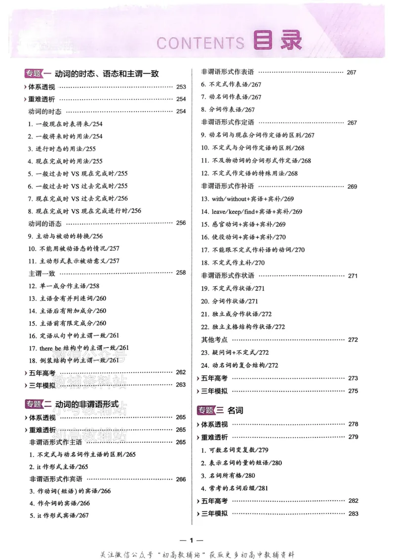 《2025B版5年高考3年模拟高考英语语法册_2025B版53高考总复习学生用书》第2页预览