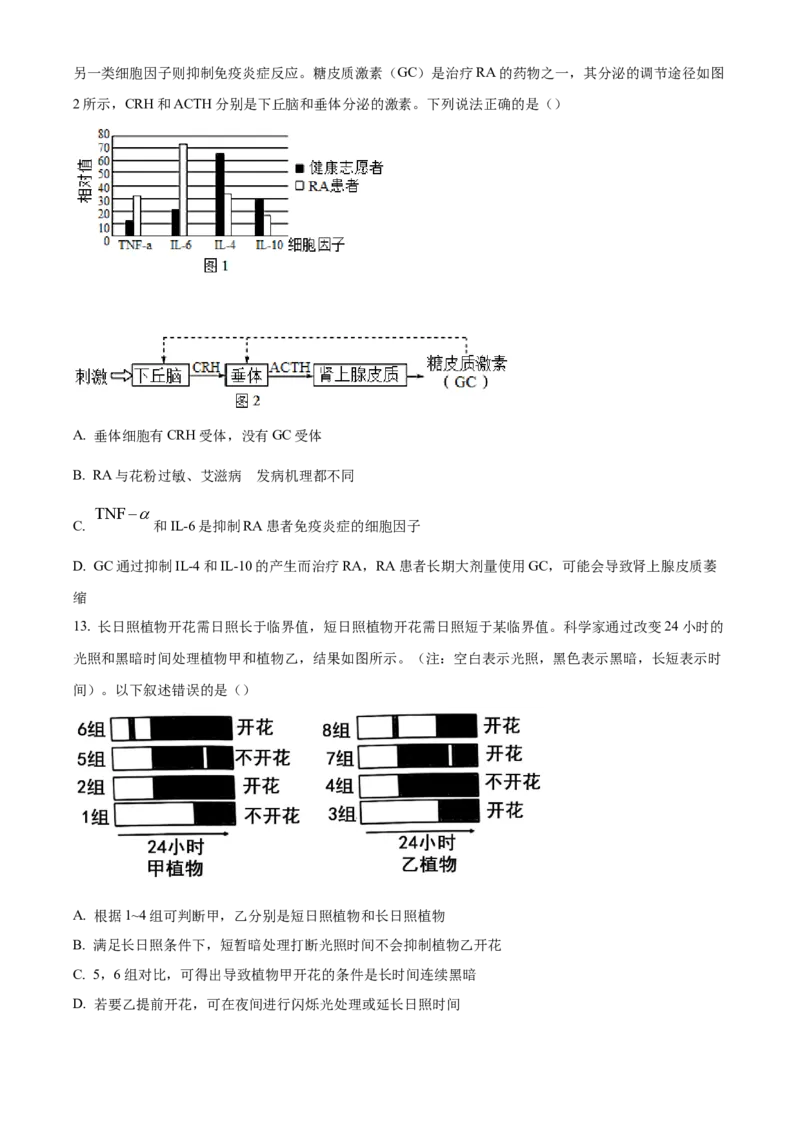 《20_2024年湖北省部分重点中学联考二（试卷+答案）_2025版教学资源包_（总复习系列）2025版《5年高考3年模拟》新高考版B版（⭐全科）_2025版.新高考新教材版.选考总复习.生物.5·3B版》第5页预览