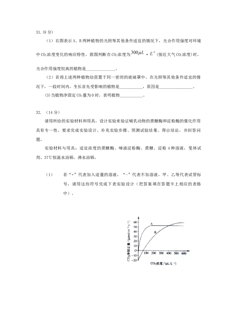 《2009年贵州省高考生物试卷及答案(1)_高考一二三轮复习_生物_2027年高考生物专项_2008年-2026年生物高考真题-G427_2008-2020年高考_地方卷_贵州高考生物08-20》第2页预览