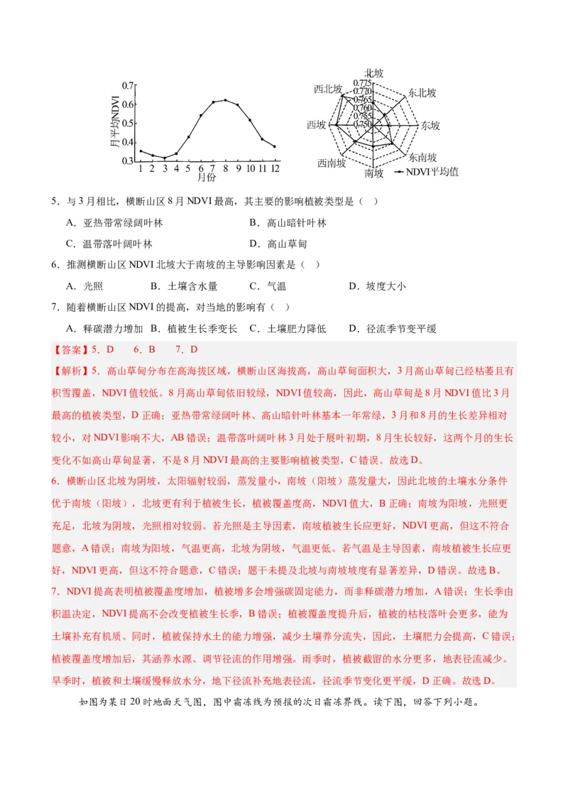 《地理一模保分卷01（豫、云、冀、赣、贵、桂、甘七省专用）（全解全析）_地理_2026年-地理高考专项复习_2026年高考第一二三次模拟考试地理-G181_高考地理第一次模拟卷23套_2026版》第3页预览
