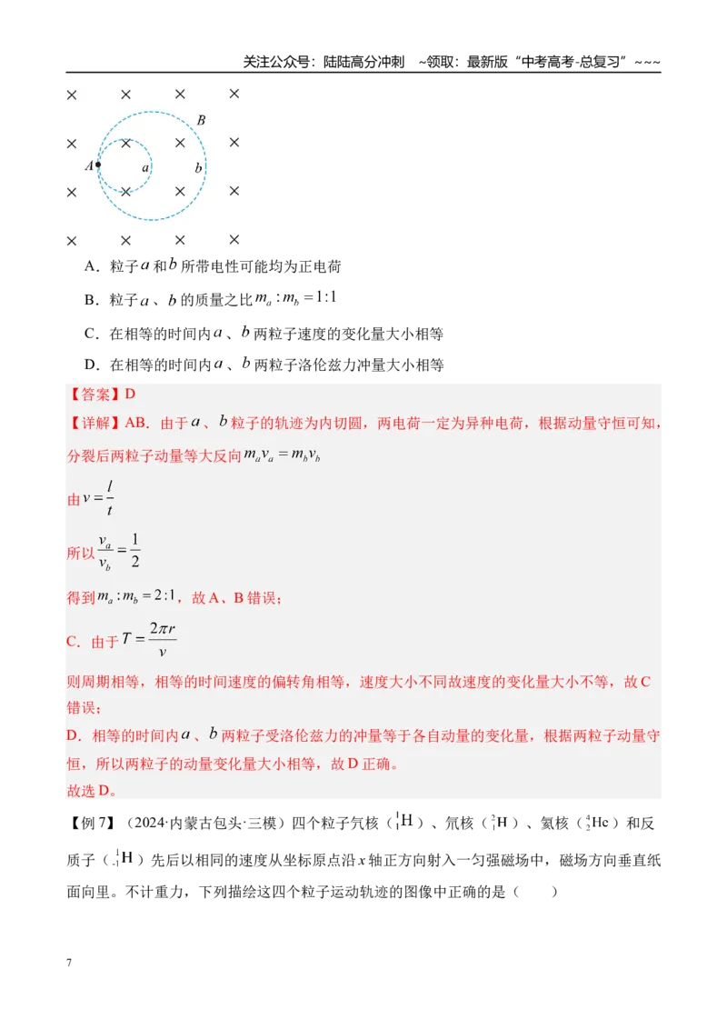 《第54讲磁场对运动电荷（带电体）的作用-（讲义）（教师版）_04-物理-高考总复习_一轮复习_2026年-物理高考一轮复习_2026年高考物理一轮复习精讲精练-G367_资料》第7页预览