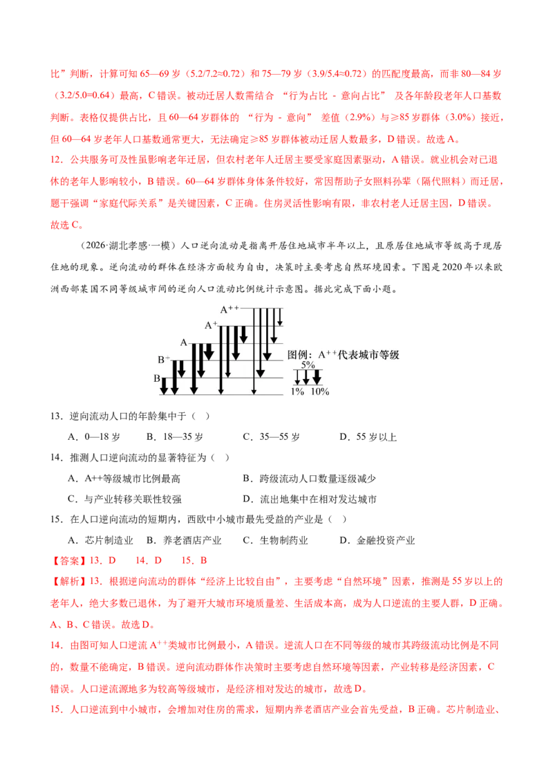 《专题07人口与城市（5大考点）（教师版）_地理_2026年-地理高考专项复习_2026年高考地理一模试题分类汇编（新高考通用）-G178_2026版》第6页预览