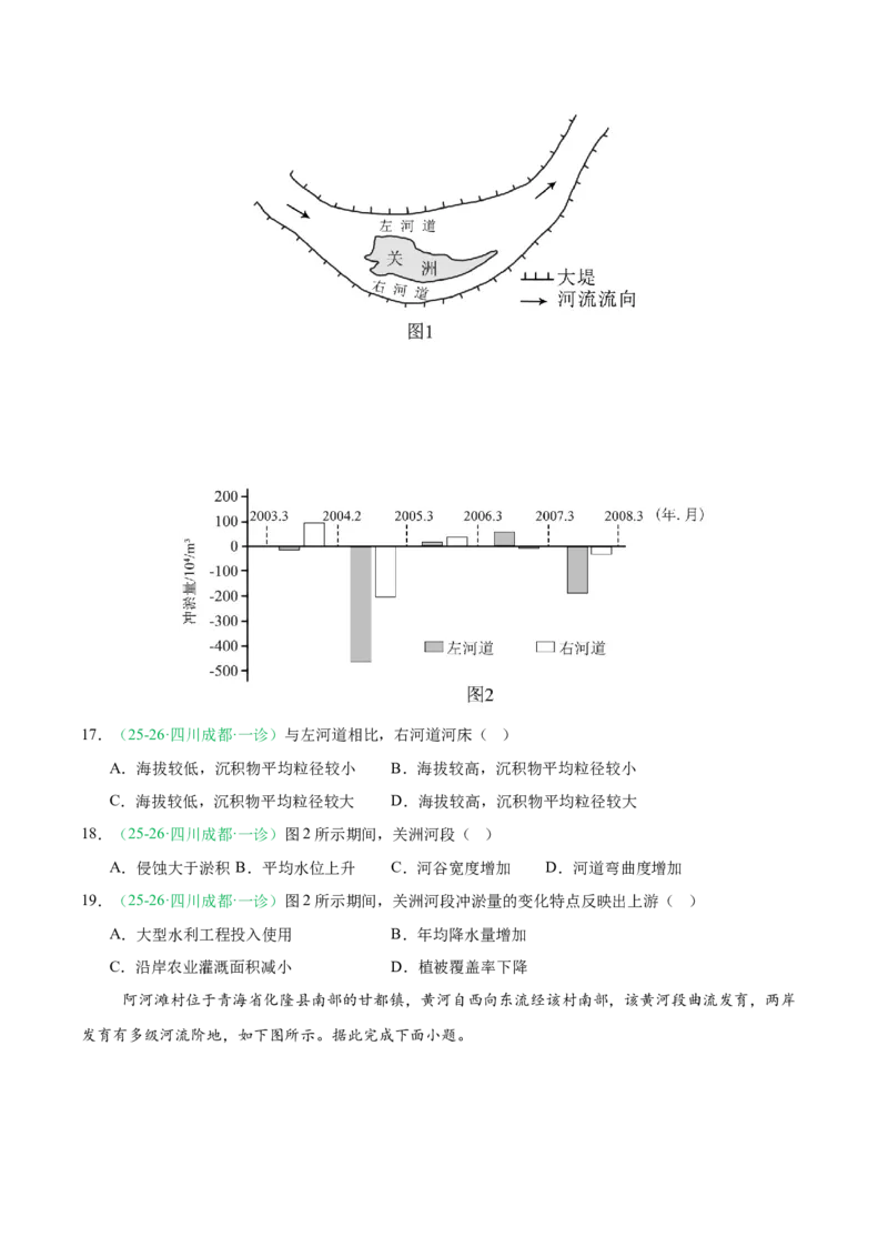 《专题04地质地貌（4大考点）（学生版）(1)_地理_2027年高考地理专项复习_2026年高考地理一模试题分类汇编（四川专用）-G175_2026版》第6页预览