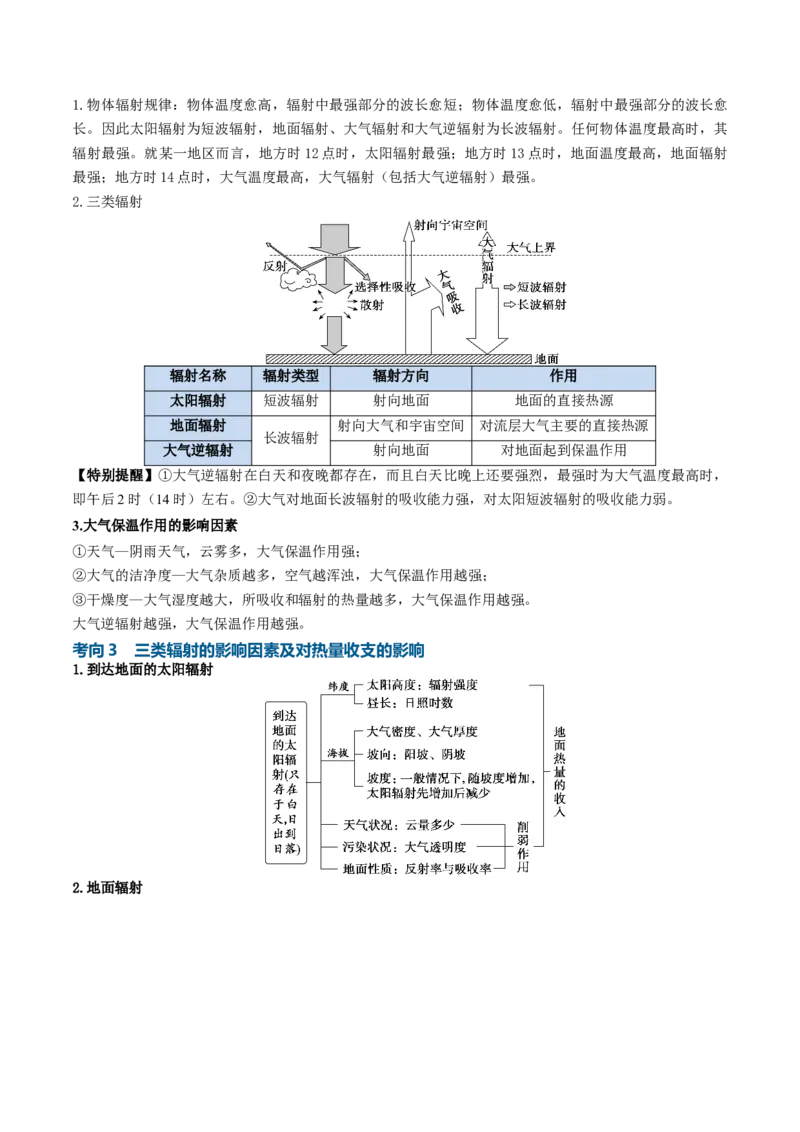 《专题04大气受热过程与大气运动（知识清单）（全国通用）（学生版）_地理_2027年高考地理一轮_2027年高考地理一轮复习讲义+练习+课件（新教材新高考）-G55_2027版》第10页预览