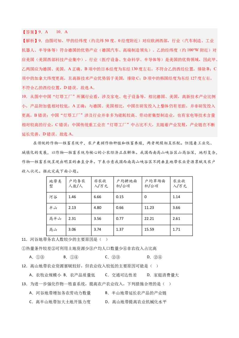 《地理一模提分卷01（重庆专用）（全解全析）_地理_2026年-地理高考专项复习_2026年高考第一二三次模拟考试地理-G181_高考地理第一次模拟卷23套_2026版_地理一模提分卷（重庆专用）》第5页预览