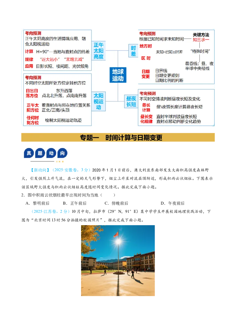 《专题02地球运动(复习讲义)(学生版)_地理_2026年-地理高考二轮复习_2026年高考地理二轮复习课件+讲义+练习(新高考通用)-G92_2026版》第3页预览