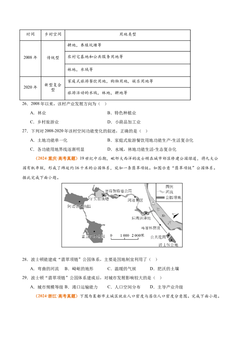 《专题09乡村与城镇（全国通用）（学生版）_地理_2026年-地理高考专项复习_三年（2023-2025）高考地理真题分类汇编（全国通用）-C430》第8页预览