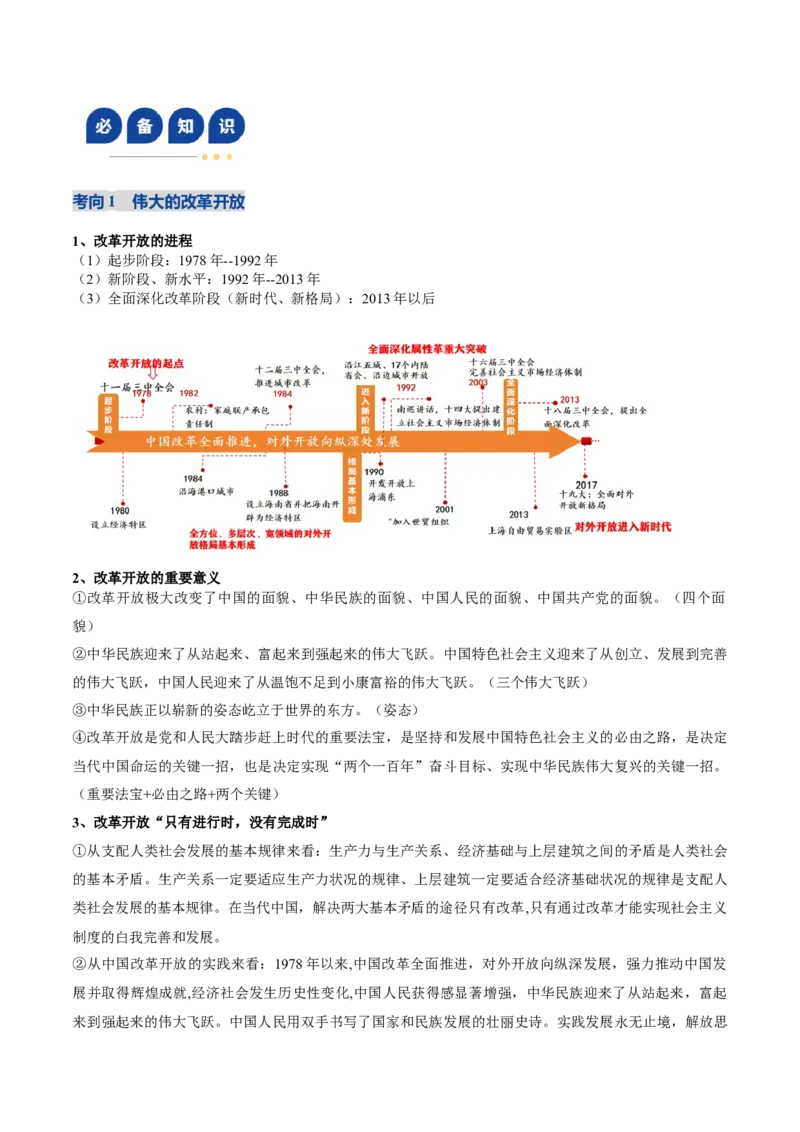 《专题二中国社会主义的发展历程（复习讲义）（学生版）_zheng治_2026年-政治高考二轮复习_2026年高考政治二轮复习讲义+练习（黑吉辽蒙专用）-G445_2026版》第10页预览