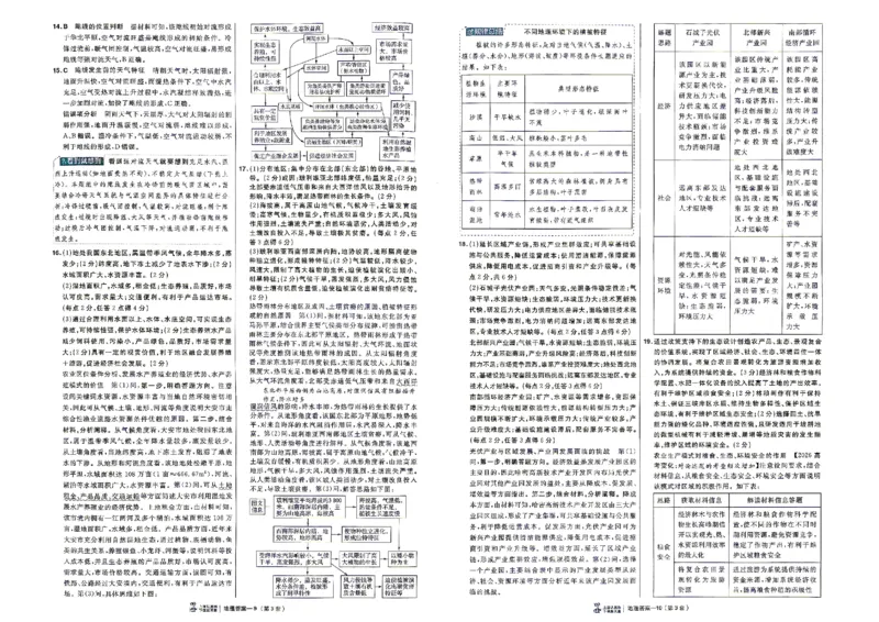 《地理答案A3_652027《天星教育•金考卷特快专递》（第1-3期）（高考）（9科全）_2027《天星教育•金考卷特快专递》（第2期）（高考）（9科全）》第7页预览