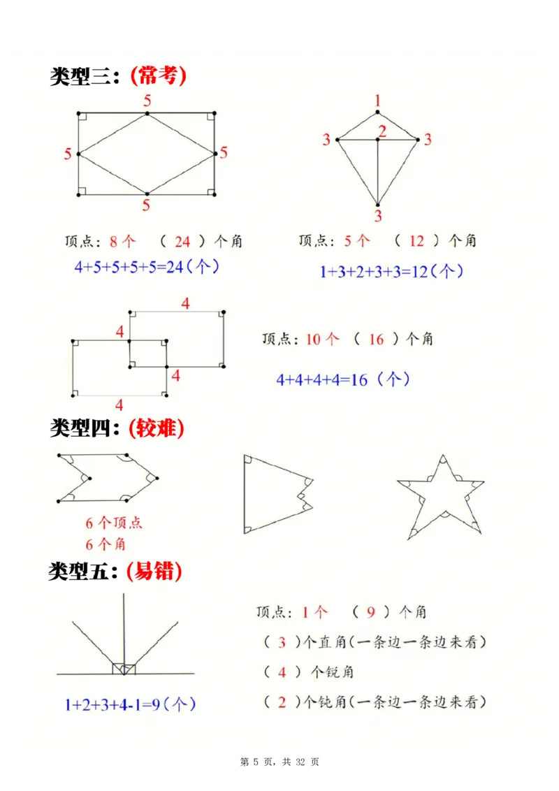 《二上数学《角的初步认识》专项提升训练+测试卷两套（含答案32页）_2年级上册同步教辅_2上-数学_二上数学-重点必背资料通用》第5页预览