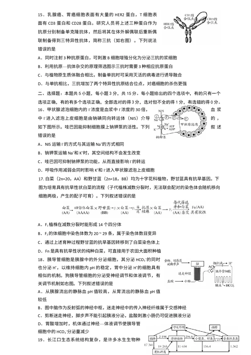 《22_山东省日照市2023届高三第三次模拟考试题生物_2025版教学资源包_（总复习系列）2025版《5年高考3年模拟》新高考版A版（⭐全科）_2025版.新高考版.选考总复习.生物.5·3A版_2_资源拓展》第4页预览