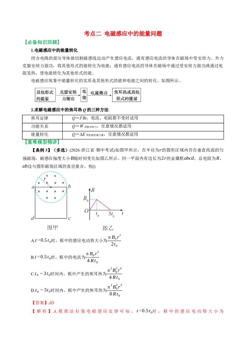 《专题强化：电磁感应中的动力学和能量问题（举一反三讲义）（教师版）_地理_2027年高考地理一轮_2027年高考物理举一反三系列（新高考通用）-G249_资料_2027版》第10页预览