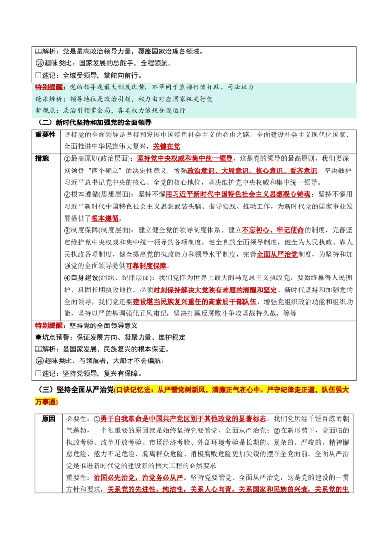 《必修3《政治与法治》（核心考点）（全国通用）_zheng治_2027年高考政治一轮_2027年高考政治一轮复习知识清单（全国通用）-G56_2027版》第6页预览