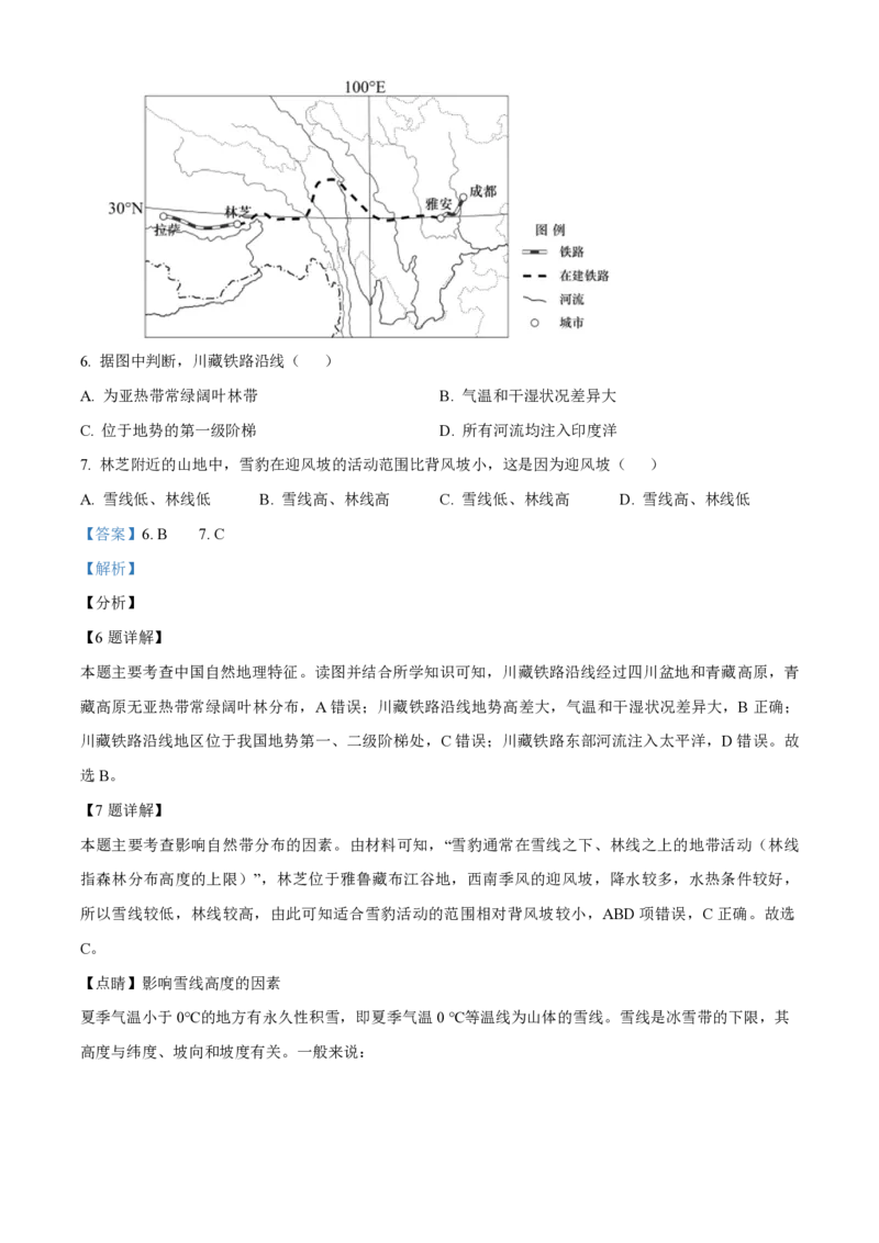 《2021年天津市高考地理试卷解析版(1)_地理_2027年高考地理专项复习_2008年-2026年地理高考真题-G427_2008-2020年高考_地方卷_天津高考地理08-21_A4word版_PDF版(赠送)》第4页预览