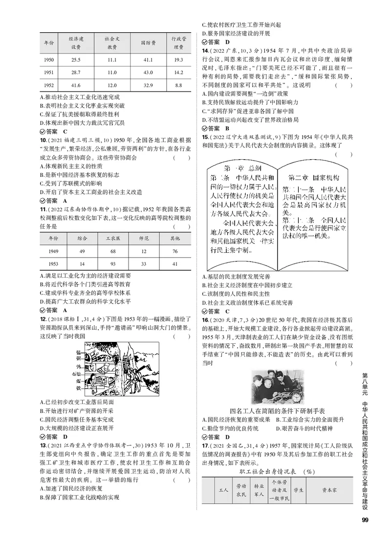 《1_第八单元中华人民共和国成立和社会主义革命与建设(PDF版)_2023版教学资源包_2023版新高考新教材版选考总复习历史5·3B版_8_第八单元中华人民共和国成立和社会主义革命与建设》第2页预览