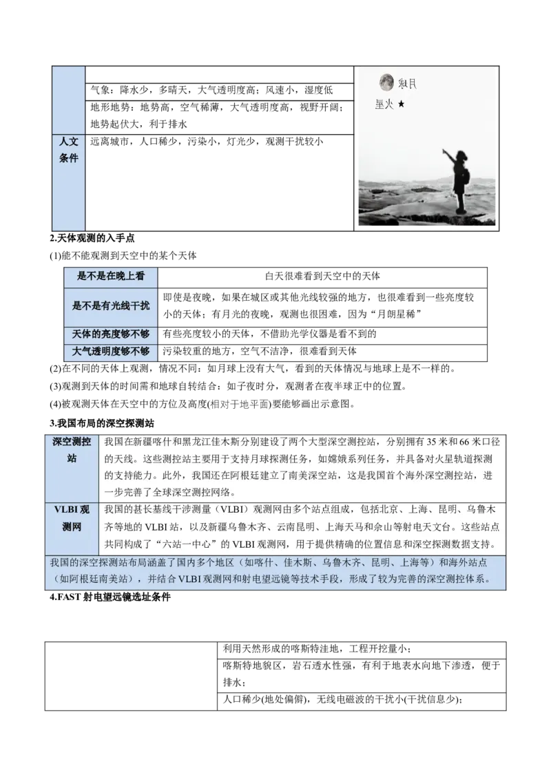 《专题02宇宙中的地球（知识清单）（全国通用）（教师版）_地理_2027年高考地理一轮_2027年高考地理一轮复习讲义+练习+课件（新教材新高考）-G55_2027版》第9页预览