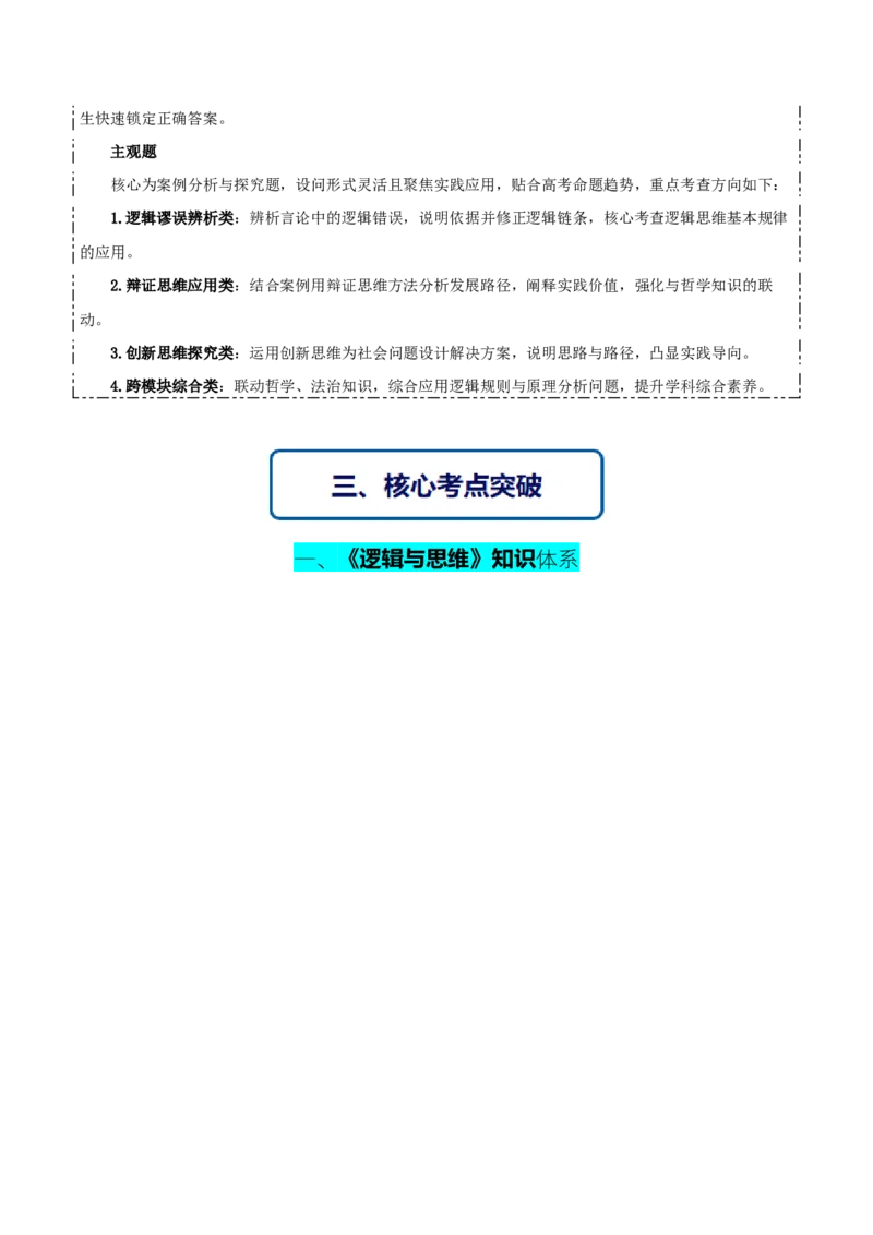 《提分攻略07《逻辑与思维》核心考点突破（全国通用）（学生版）_zheng治_2026年-政治高考专项复习》第4页预览