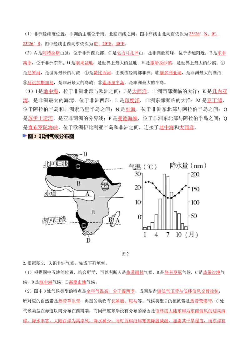 《专题08非洲与埃及（填图速记）（教师版）_地理_2027年高考地理专项复习_42027年高考地理区域填图速记与演练手册（全国通用）》第2页预览