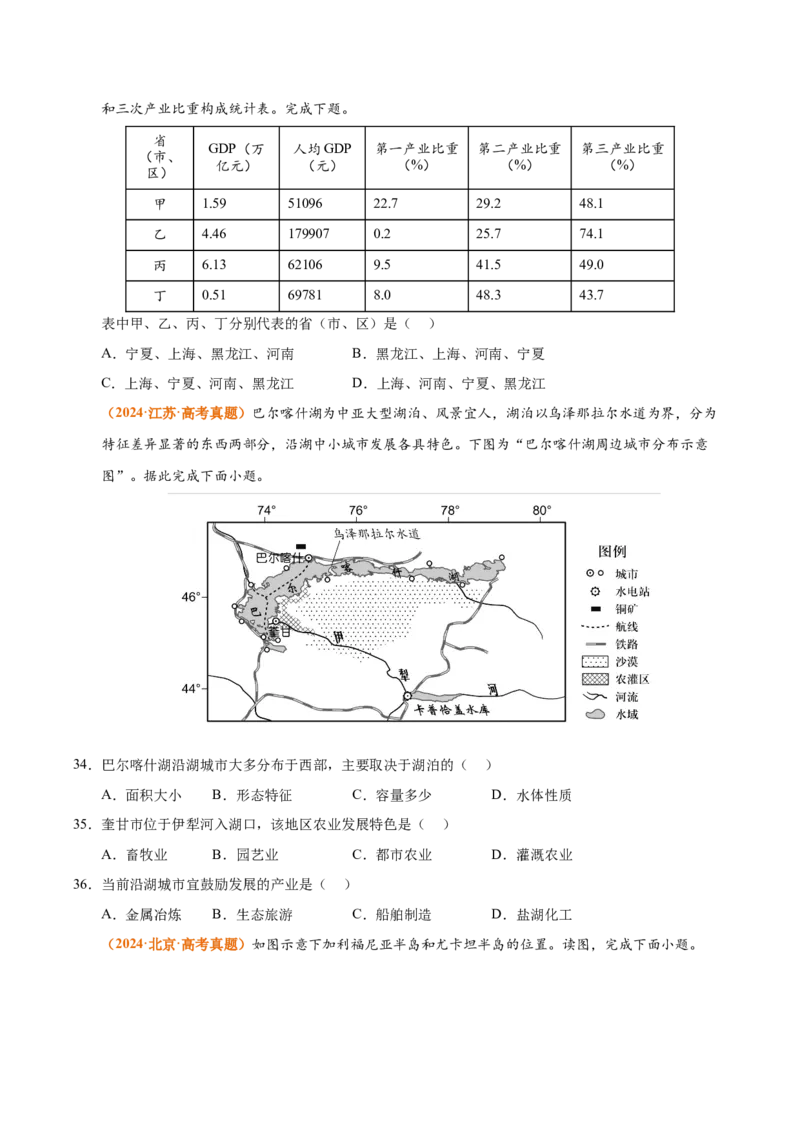 《专题13区域发展（全国通用）（学生版）_地理_2026年-地理高考专项复习_三年（2023-2025）高考地理真题分类汇编（全国通用）-C430》第10页预览