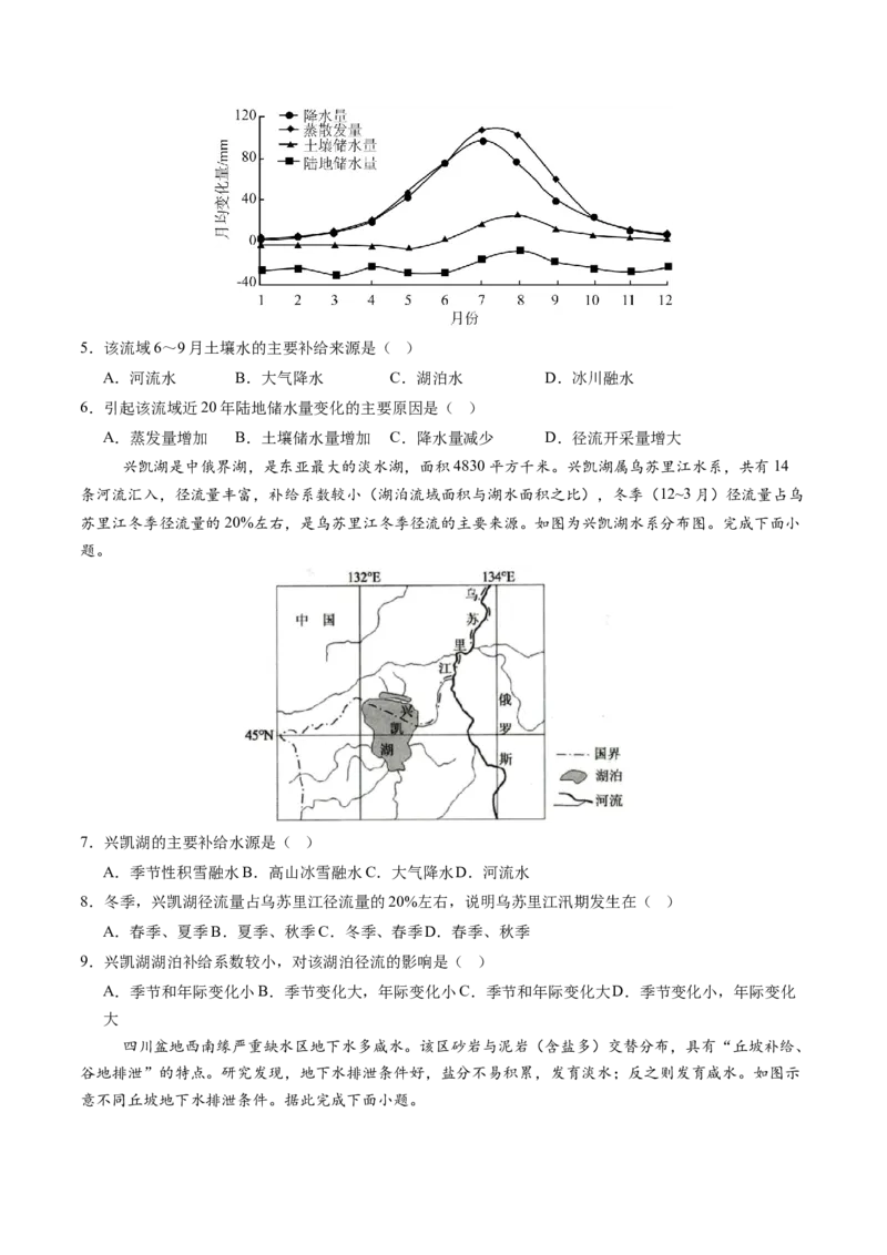 《专题04地球上的水（综合训练）（黑吉辽蒙专用）（学生版）_地理_2026年_2026年高考地理一轮课件+讲义+练习（黑吉辽蒙专用）-G330》第2页预览