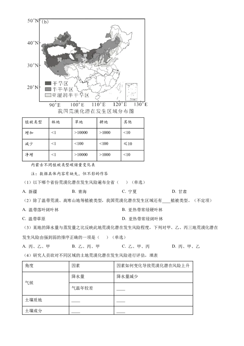 《2025年上海高考地理真题（网络回忆版）（原卷版）(1)_地理_2027年高考地理专项复习_2008年-2026年地理高考真题-G427_2025年高考》第3页预览