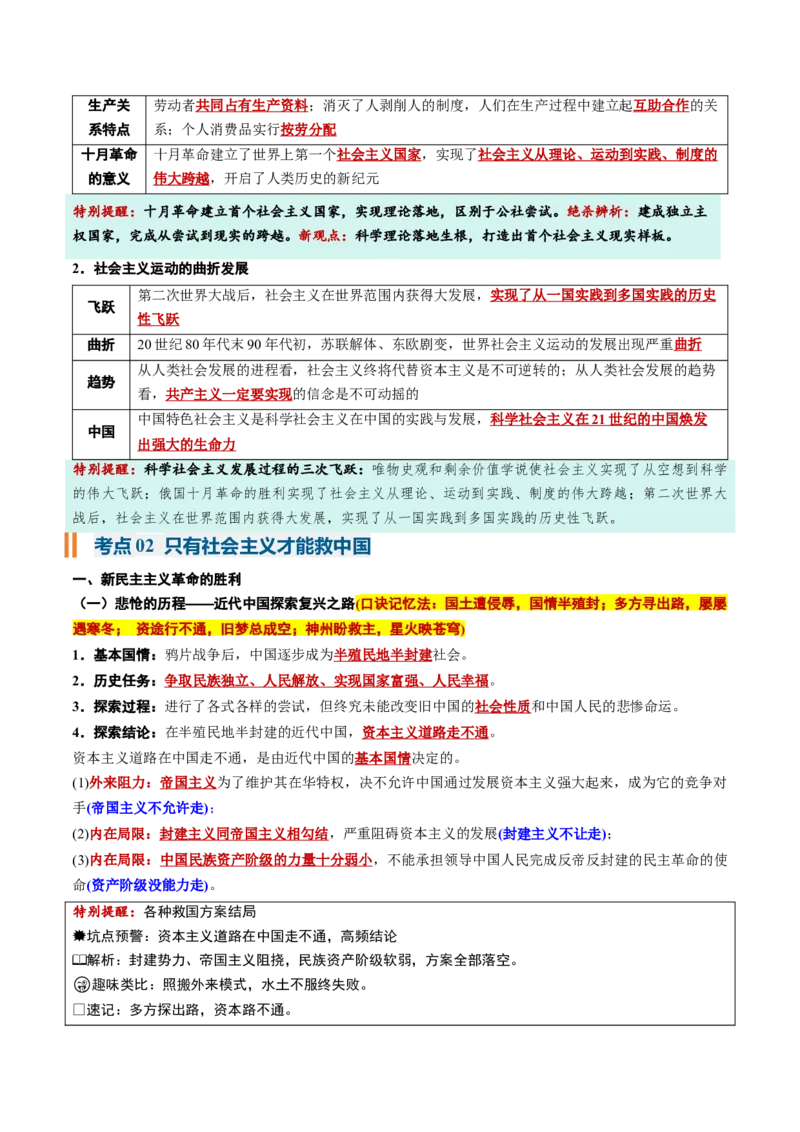 《必修1《中国特色社会主义》(核心考点)(全国通用)_zheng治_2027年高考政治一轮_2027年高考政治一轮复习知识清单（全国通用）-G56_2027版》第6页预览