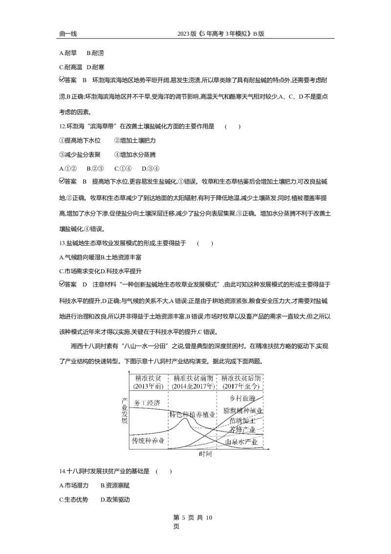 《2_专题十四　不同类型区域的发展专题测试卷_2023版教学资源包_2023版新高考新教材版选考总复习地理5·3B版_14_专题十四不同类型区域的发展_4_专题十四专题资料包（WORD版）_1_专题资料包》第5页预览