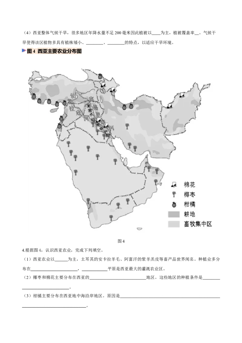 《专题07西亚（填图速记）（挖空版）_地理_2027年高考地理专项复习_42027年高考地理区域填图速记与演练手册（全国通用）》第4页预览
