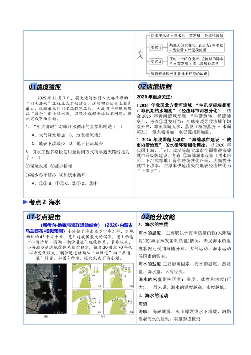 《专题03地球上的水（抢分专练）（原卷版）_地理_2026年-地理高考专项复习_2026年高考地理终极冲刺讲练测（黑吉辽蒙专用）-G466_2026版》第3页预览
