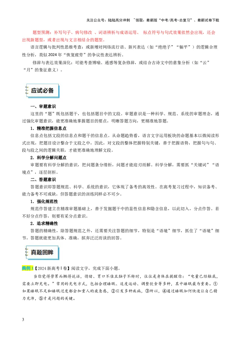 《语文（四）（教师版）-90页_专项复习_2025年_2025年高考考前20天终极冲刺攻略语文_2025届》第4页预览
