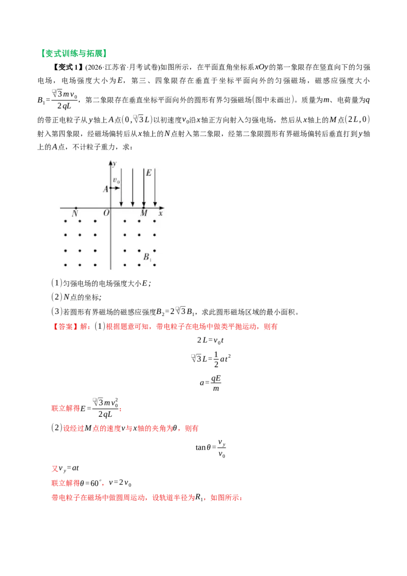 《专题强化：带电粒子在复合场、交变场中的运动（举一反三讲义）（教师版）_地理_2027年高考地理一轮_2027年高考物理举一反三系列（新高考通用）-G249_资料_2027版》第10页预览