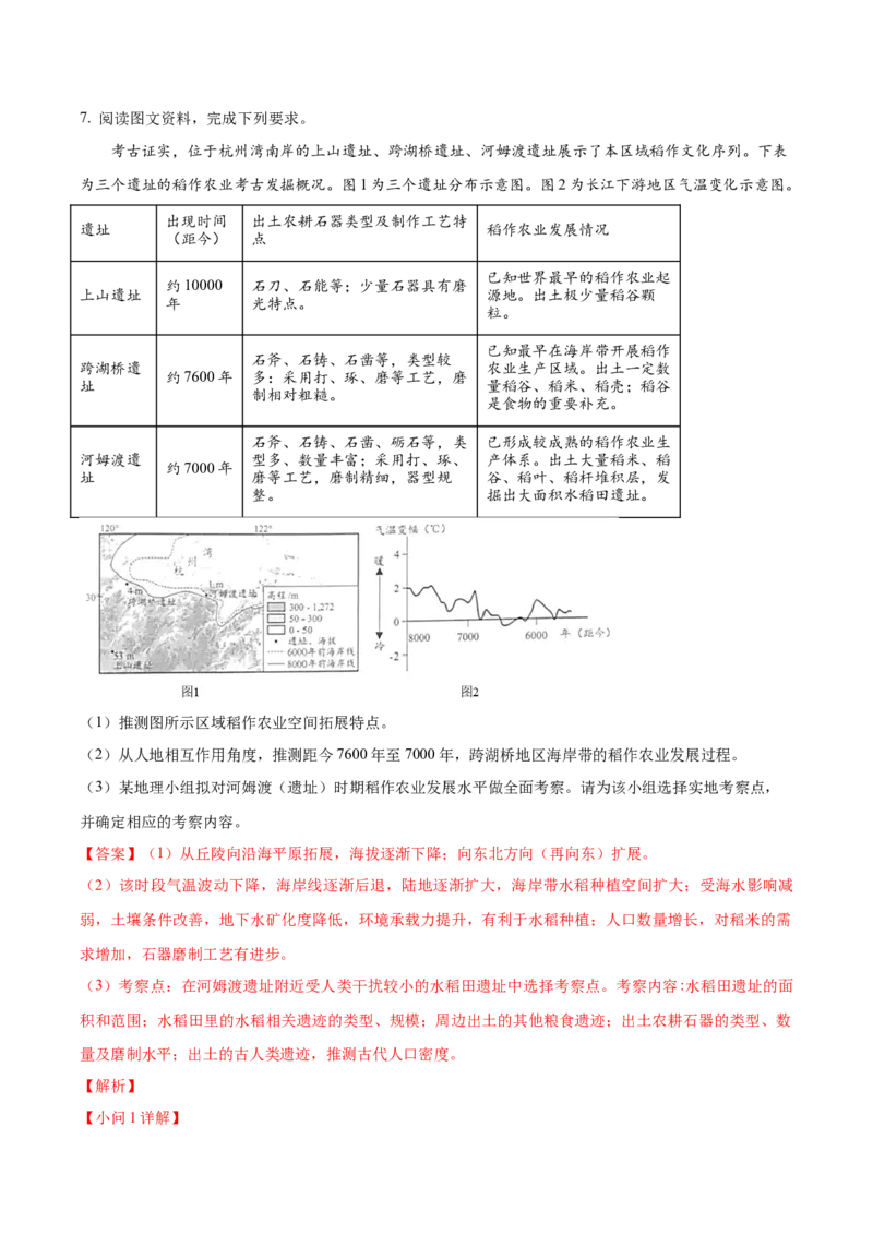 《专题7产业活动（教师版）_地理_2026年-地理高考专项复习_2025年高考地理一模试题分类汇编（云南专用）》第6页预览