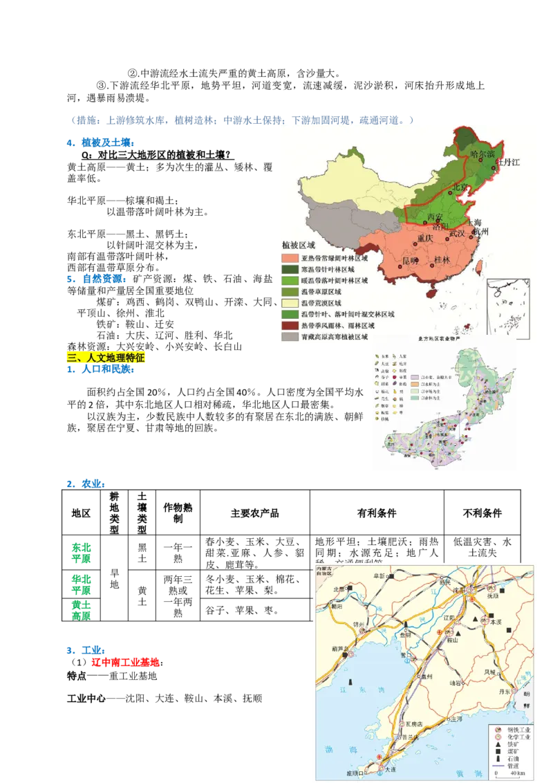 《2027届高考地理一轮复习知识梳理——北方地区_地理_2027年高考地理一轮_32027届高考地理一轮复习知识梳理（区域地理中国地理）》第3页预览