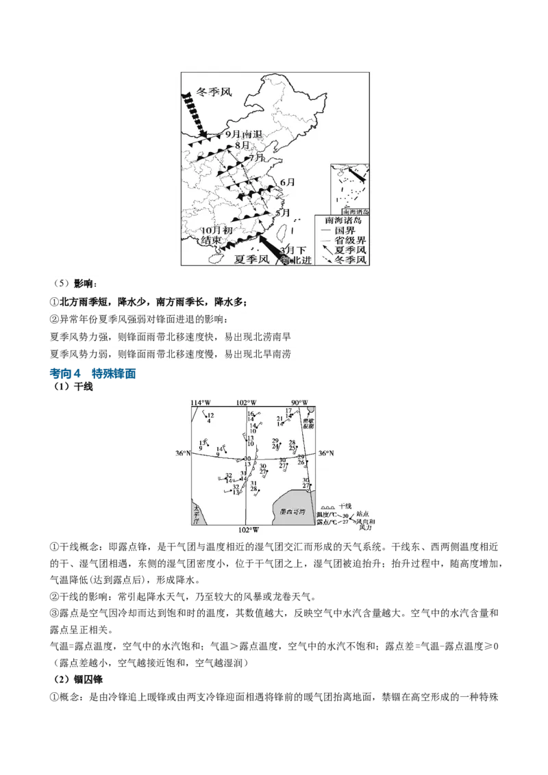 《专题06常见天气系统（知识清单）（全国通用）（学生版）_地理_2027年高考地理一轮_2027年高考地理一轮复习讲义+练习+课件（新教材新高考）-G55_2027版》第9页预览