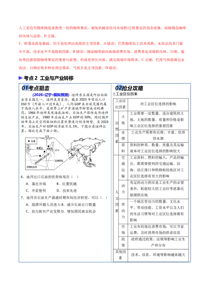 《专题07产业发展（抢分专练）（解析版）_地理_2026年-地理高考专项复习_2026年高考地理终极冲刺讲练测（黑吉辽蒙专用）-G466_2026版》第5页预览