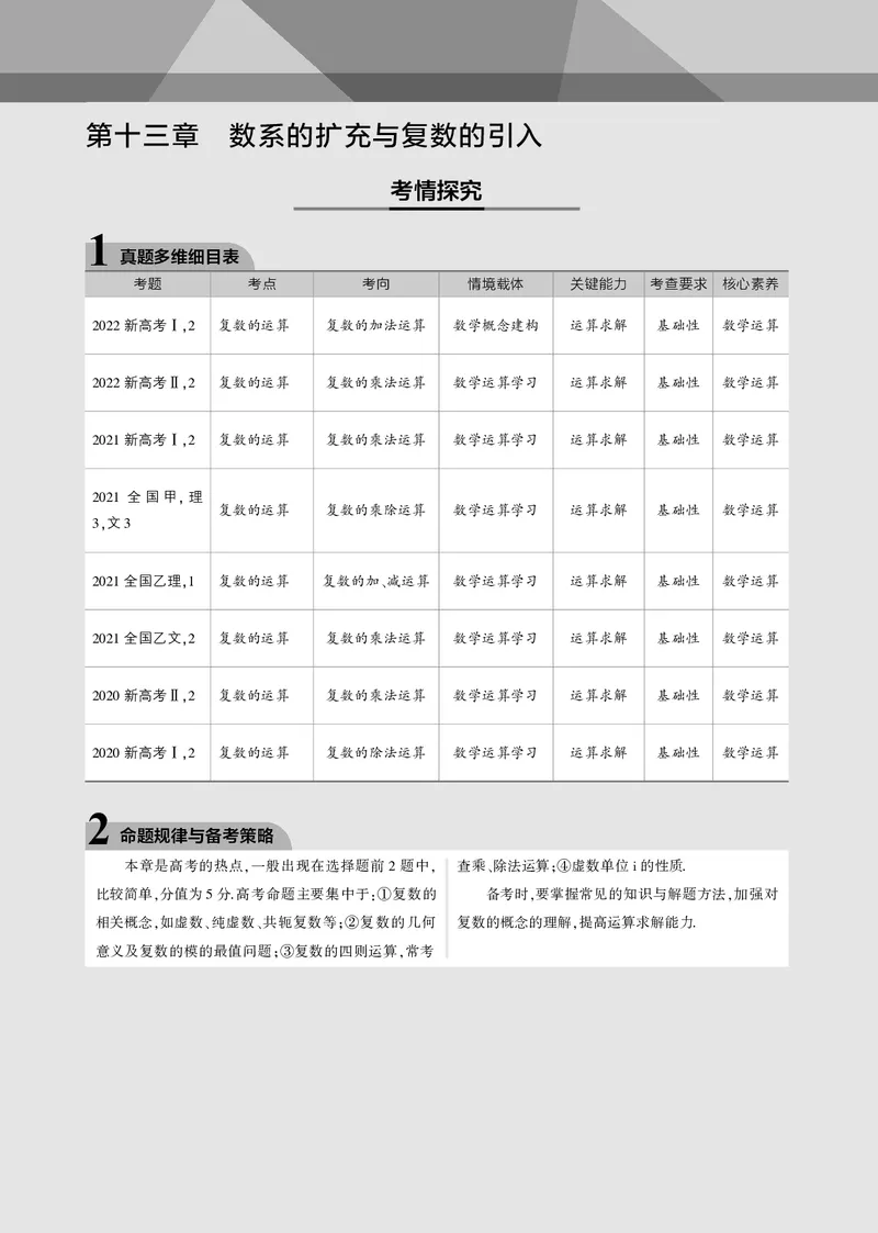 《1_第十三章数系的扩充与复数的引入（PDF版）_2023版教学资源包_2023版新高考新教材版高考总复习数学5·3B版_13_第十三章数系的扩充与复数的引入_2_数系的扩充与复数的引入（PDF版）》第1页预览