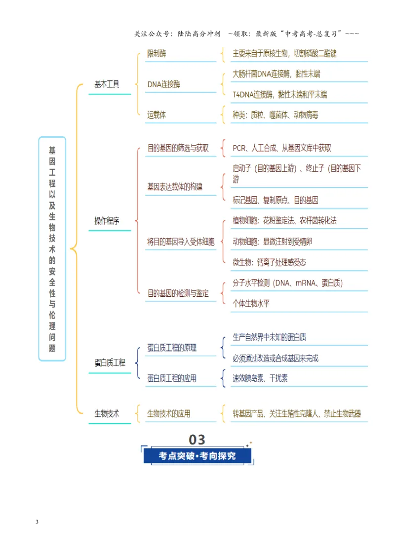 《第42讲基因工程以及生物技术的安全性和伦理问题（教师版）_06-生物-高考总复习_一轮复习_2026年-生物高考一轮复习_2026年高考生物一轮复习讲义+练习+课件（新教材新高考）-G55_2026版》第3页预览