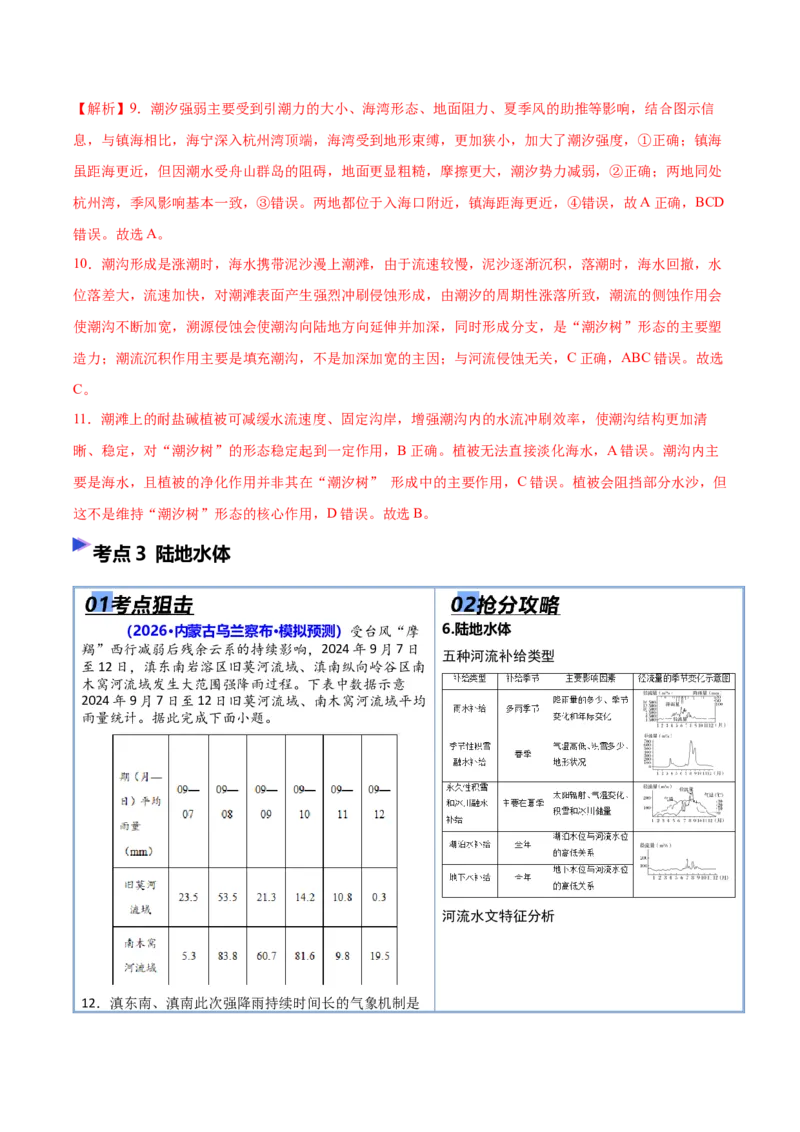 《专题03地球上的水（抢分专练）（解析版）_地理_2026年-地理高考专项复习_2026年高考地理终极冲刺讲练测（黑吉辽蒙专用）-G466_2026版》第7页预览